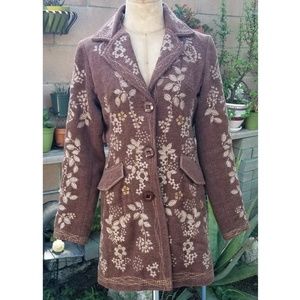 Paparazzi  Brown Embroidered Coat
